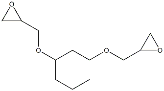2,2'-[1,3-Hexanediylbis(oxymethylene)]bis(oxirane) Struktur
