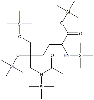 6-[Acetyl(trimethylsilyl)amino]-2-(trimethylsilylamino)-5-(trimethylsiloxy)-5-[(trimethylsiloxy)methyl]hexanoic acid trimethylsilyl ester