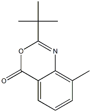 2-(tert-ブチル)-8-メチル-4H-3,1-ベンゾオキサジン-4-オン 化学構造式