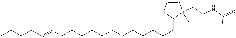 1-[2-(Acetylamino)ethyl]-1-ethyl-2-(13-octadecenyl)-4-imidazoline-1-ium Struktur