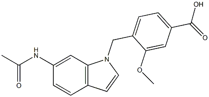 4-[6-(Acetylamino)-1H-indol-1-ylmethyl]-3-methoxybenzoic acid Structure