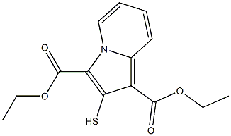 2-Mercaptoindolizine-1,3-dicarboxylic acid diethyl ester 结构式