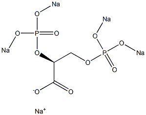 [S,(+)]-2,3-Bis[[di(sodiooxy)phosphinyl]oxy]propionic acid sodium salt Struktur