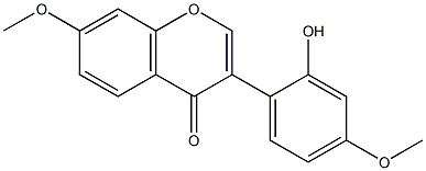4',7-ジメトキシ-2'-ヒドロキシイソフラボン 化学構造式
