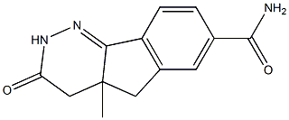 7-カルバモイル-4,4a-ジヒドロ-4a-メチル-5H-インデノ[1,2-c]ピリダジン-3(2H)-オン 化学構造式