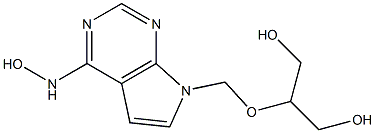 4-Hydroxyamino-7-(2-hydroxy-1-hydroxymethylethoxymethyl)-7H-pyrrolo[2,3-d]pyrimidine