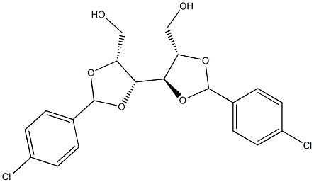 2-O,3-O:4-O,5-O-Bis(4-chlorobenzylidene)-D-glucitol 结构式