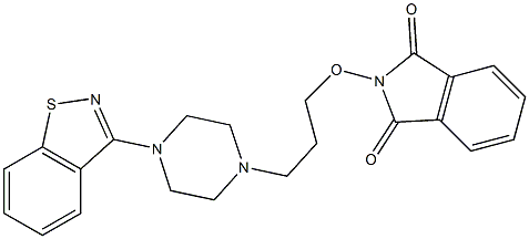 2-[3-[4-(1,2-Benzisothiazol-3-yl)-1-piperazinyl]propyloxy]-1H-isoindole-1,3(2H)-dione 结构式
