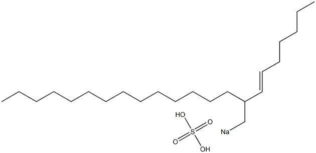 Sulfuric acid 2-(1-heptenyl)hexadecyl=sodium ester salt
