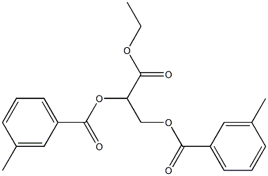 (-)-2-O,3-O-Di(m-methylbenzoyl)-D-glyceric acid ethyl ester 结构式