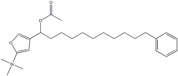 Acetic acid 1-[5-(trimethylsilyl)-3-furyl]-11-phenylundecyl ester Structure