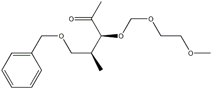 (3S,4S)-5-Benzyloxy-3-(2-methoxyethoxymethoxy)-4-methylpentan-2-one 结构式