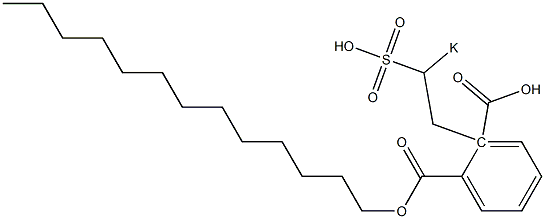 Phthalic acid 1-tridecyl 2-(2-potassiosulfoethyl) ester Structure