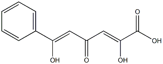 (2Z,5Z)-2,6-ジヒドロキシ-4-オキソ-6-フェニル-2,5-ヘキサジエン酸 化学構造式