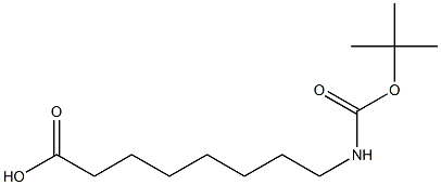 8-[(tert-Butyloxycarbonyl)amino]octanoic acid Structure