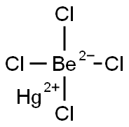 テトラクロロベリリウム酸水銀(II) 化学構造式