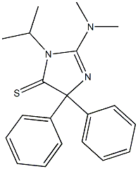 1-Isopropyl-2-dimethylamino-4,4-diphenyl-2-imidazoline-5-thione Structure
