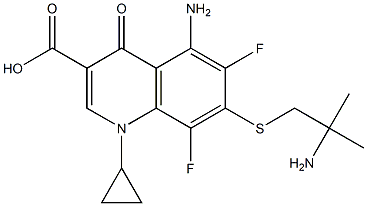 7-(2-Amino-2-methylpropyl)thio-1-cyclopropyl-5-amino-6,8-difluoro-1,4-dihydro-4-oxoquinoline-3-carboxylic acid