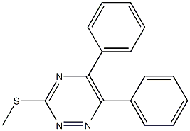 3-(メチルチオ)-5,6-ジフェニル-1,2,4-トリアジン 化学構造式