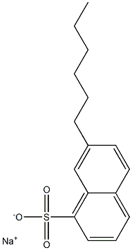 7-Hexyl-1-naphthalenesulfonic acid sodium salt,,结构式