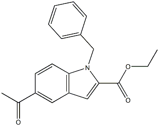 5-Acetyl-1-benzyl-1H-indole-2-carboxylic acid ethyl ester Struktur