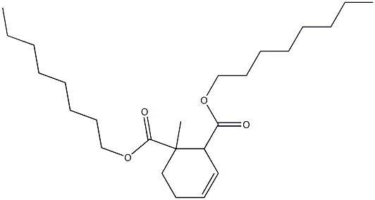 1-Methyl-3-cyclohexene-1,2-dicarboxylic acid dioctyl ester Structure