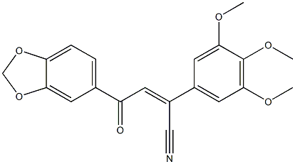 (2Z)-4-Oxo-2-(3,4,5-trimethoxyphenyl)-4-(1,3-benzodioxol-5-yl)-2-butenenitrile