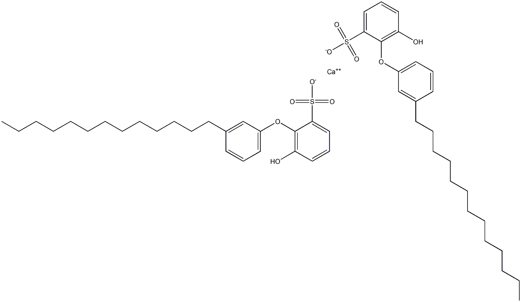 Bis(6-hydroxy-3'-tridecyl[oxybisbenzene]-2-sulfonic acid)calcium salt Structure