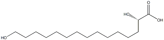[S,(+)]-2,15-Dihydroxypentadecanoic acid Structure