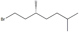 [R,(-)]-1-ブロモ-3,6-ジメチルヘプタン 化学構造式