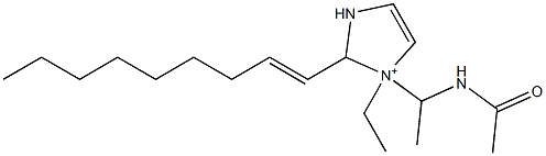 1-[1-(Acetylamino)ethyl]-1-ethyl-2-(1-nonenyl)-4-imidazoline-1-ium 结构式