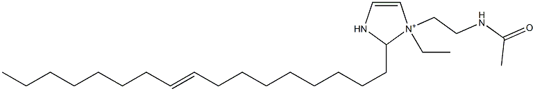 1-[2-(Acetylamino)ethyl]-1-ethyl-2-(9-heptadecenyl)-4-imidazoline-1-ium Struktur