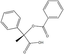 [S,(+)]-α-(ベンゾイルオキシ)-α-メチルベンゼン酢酸 化学構造式