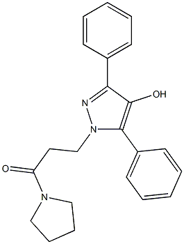 1-(1-Pyrrolidinyl)-3-(4-hydroxy-3,5-diphenyl-1H-pyrazol-1-yl)-1-propanone