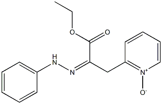 2-[2-Ethoxycarbonyl-2-(2-phenylhydrazono)ethyl]pyridine 1-oxide Structure
