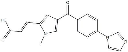 (E)-3-[1-Methyl-4-[4-(1H-imidazol-1-yl)benzoyl]-1H-pyrrol-2-yl]acrylic acid Structure