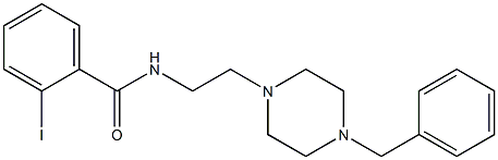 2-Iodo-N-[2-(4-benzyl-1-piperazinyl)ethyl]benzamide 结构式