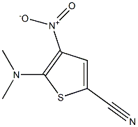 2-(ジメチルアミノ)-3-ニトロ-5-シアノチオフェン 化学構造式