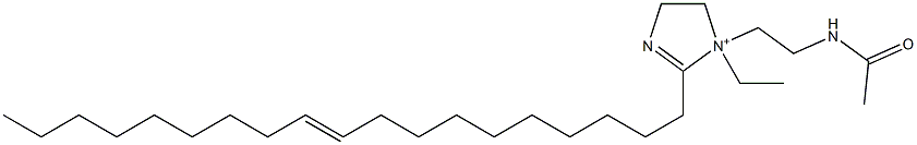 1-[2-(Acetylamino)ethyl]-1-ethyl-2-(10-nonadecenyl)-2-imidazoline-1-ium 结构式