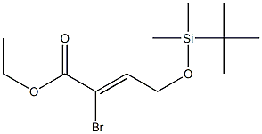 (Z)-2-Bromo-4-(tert-butyldimethylsiloxy)-2-butenoic acid ethyl ester Structure