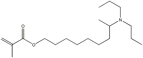 メタクリル酸8-(ジプロピルアミノ)ノニル 化学構造式