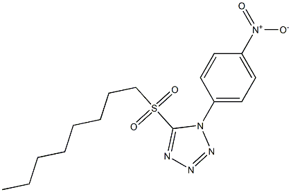 Octyl 1-(4-nitrophenyl)-1H-tetrazol-5-yl sulfone Structure