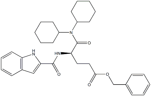 (R)-5-(Dicyclohexylamino)-4-[((1H-indol-2-yl)carbonyl)amino]-5-oxopentanoic acid benzyl ester