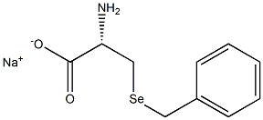 [S,(-)]-2-Amino-3-(benzylseleno)propionic acid sodium salt Struktur