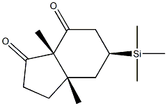 (1R,4S,6S)-1,6-Dimethyl-4-trimethylsilylbicyclo[4.3.0]nonane-2,9-dione Struktur
