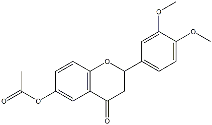 6-Acetoxy-3',4'-dimethoxyflavanone 结构式