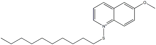 1-Decylthio-6-methoxyquinolinium Struktur