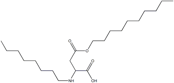 2-Octylamino-3-(decyloxycarbonyl)propionic acid Structure