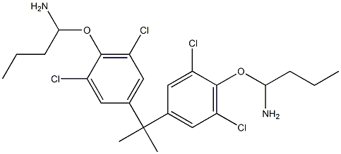 2,2-Bis[3,5-dichloro-4-(1-aminobutoxy)phenyl]propane 结构式