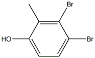 3,4-ジブロモ-2-メチルフェノール 化学構造式